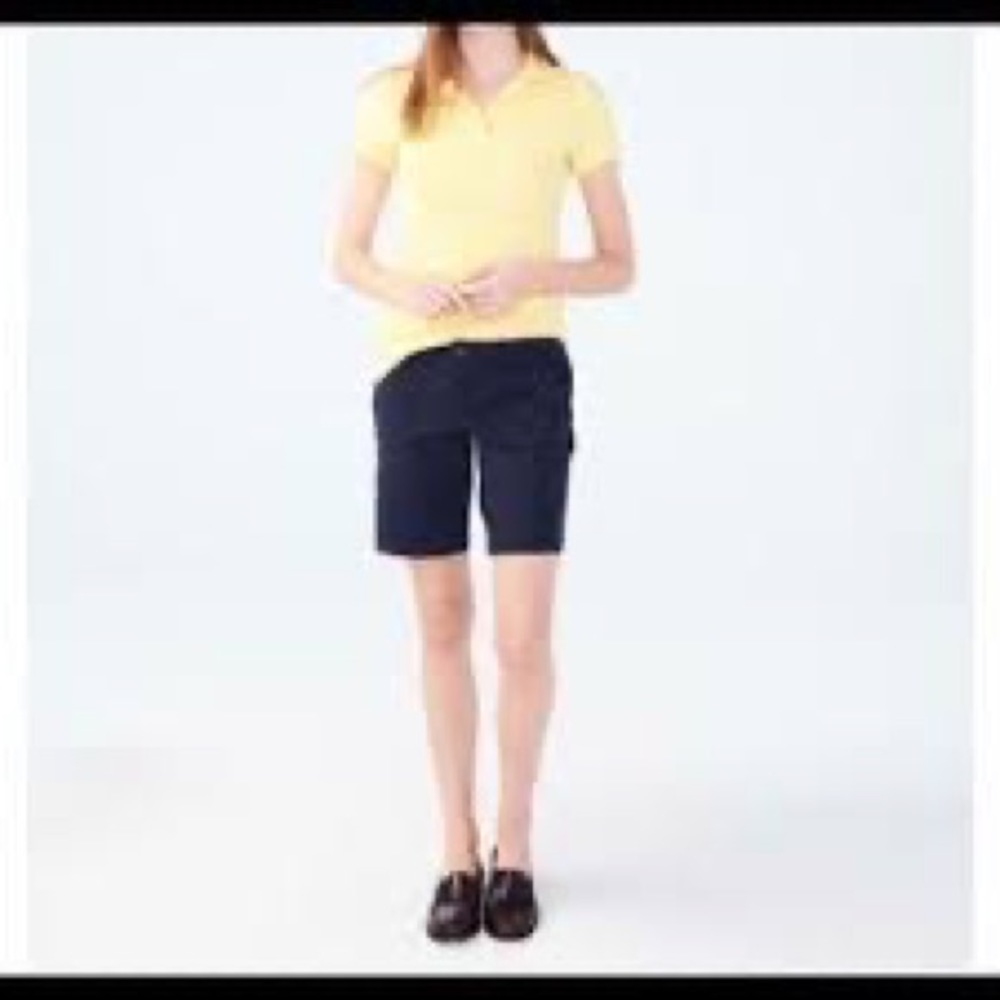 Aeropostale Junior Girls School Uniform 9” Bermuda Short Navy - 4
